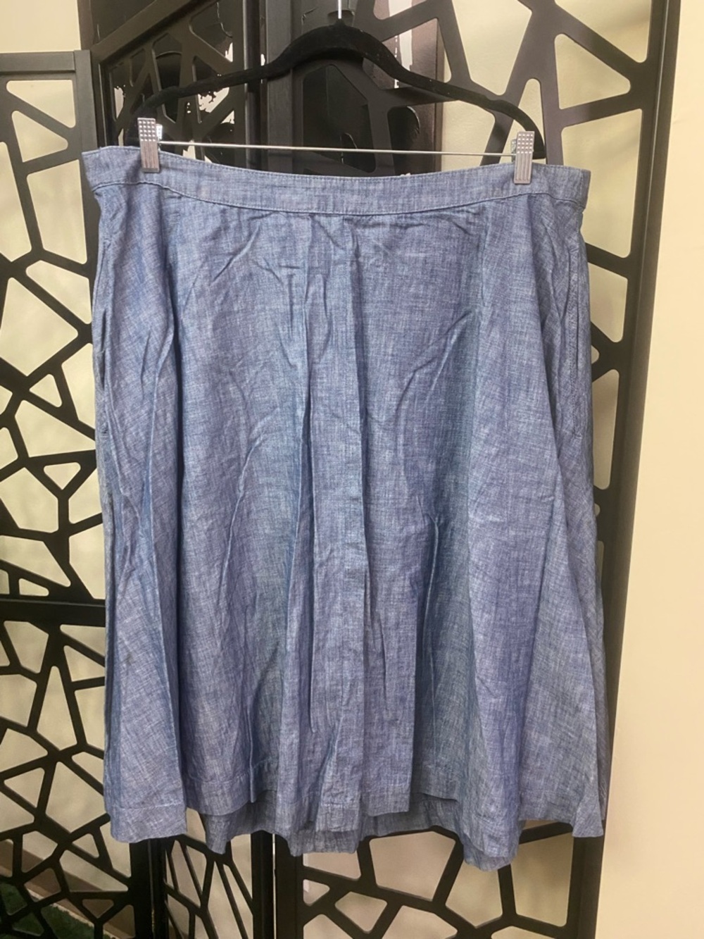 Lane Bryant Blue Chambray Circle Skirt